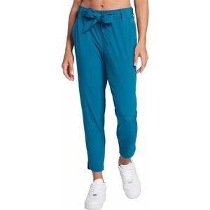 NWT Calia Journey Self Belt Ankle Pants Size L Ink Blue Pull On Athleisure   14